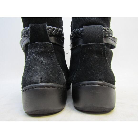 Clarks Womens Sz 6.5 M Black Suede Zip Ankle Fashion Boots Bootie - Picture 8 of 11